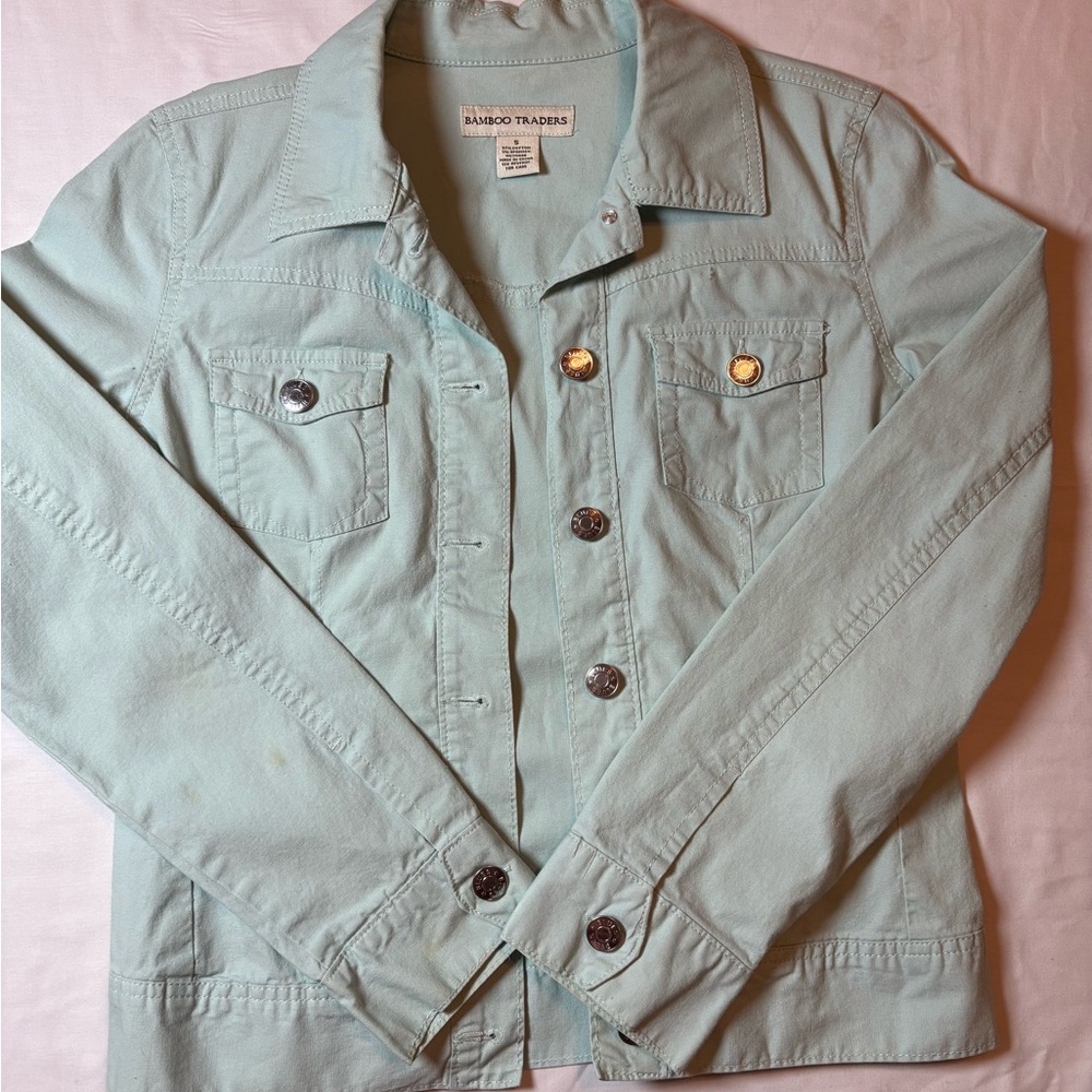 Bamboo Traders Mint Green Cotton Jacket